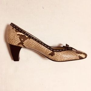 Rangoni Women's Snake Skin Leather Pumps 7B